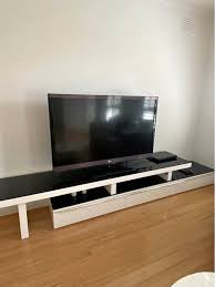 Modern Black & White Gloss TV Stand Entertainment Unit with Storage Drawers – Sleek & Minimalist Design