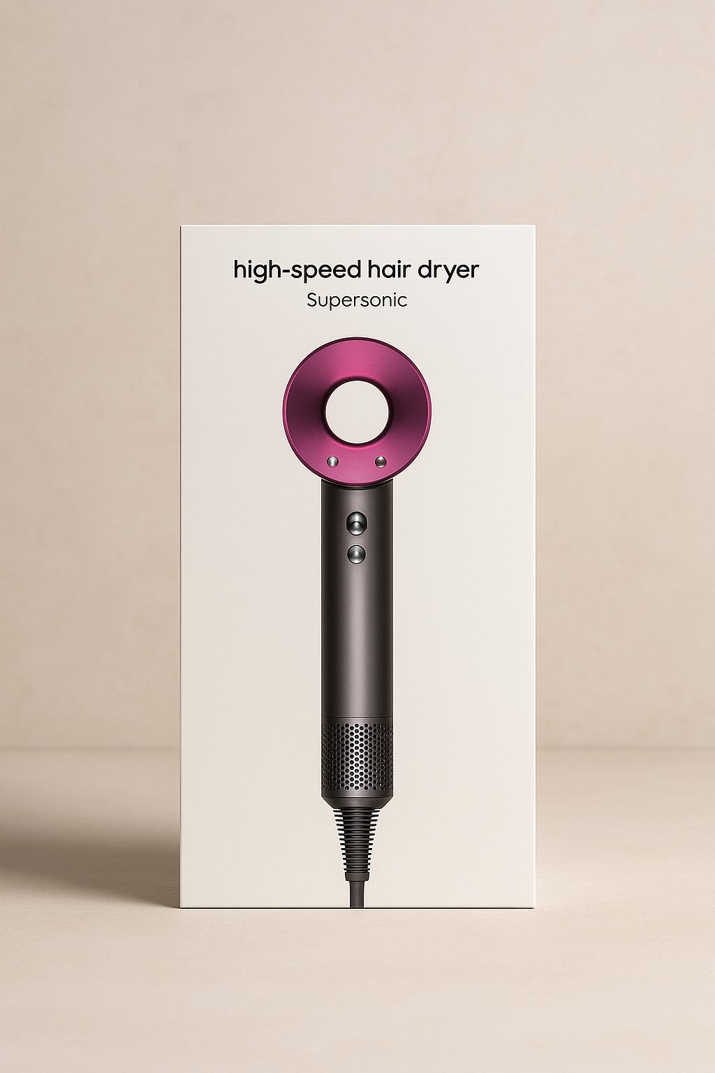 Dyson Supersonic Hair Dryer Purple/Nickel. Three Attachments. Serial # Provided.